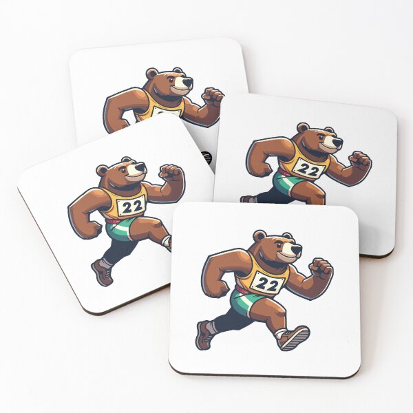 Item preview, Run Fast Like a Bear - Athletic Bear in Race Gear Illustration designed and sold by Akioos.