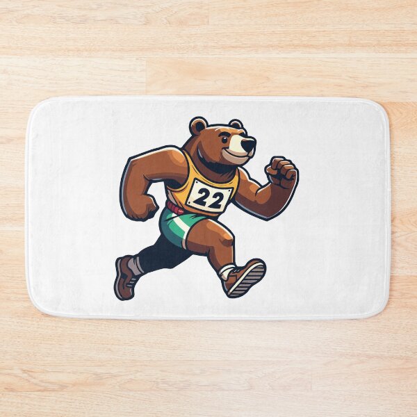 Item preview, Run Fast Like a Bear - Athletic Bear in Race Gear Illustration designed and sold by Akioos.