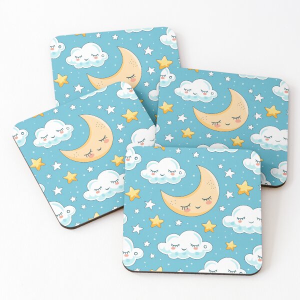 Item preview, Cute Clouds And Moon  designed and sold by NicolasGlowArt.