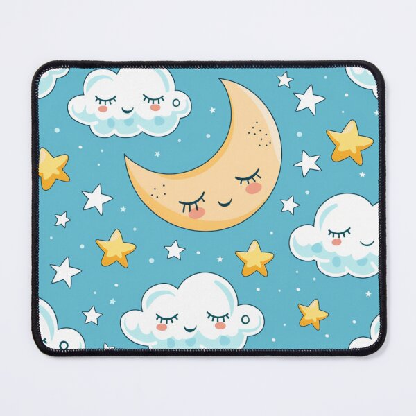 Item preview, Cute Clouds And Moon  designed and sold by NicolasGlowArt.