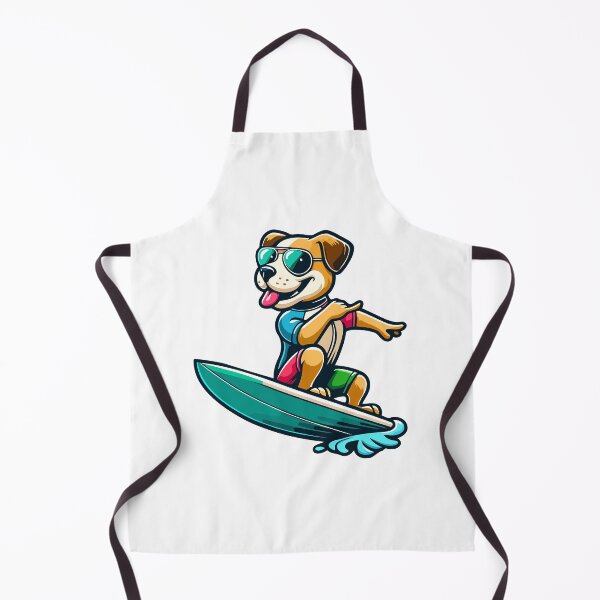 Item preview, Surf's Up Cool Dog - Stylish Surfing Dog Illustration designed and sold by Akioos.