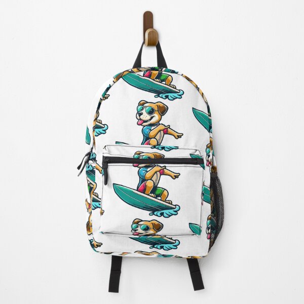 Item preview, Surf's Up Cool Dog - Stylish Surfing Dog Illustration designed and sold by Akioos.