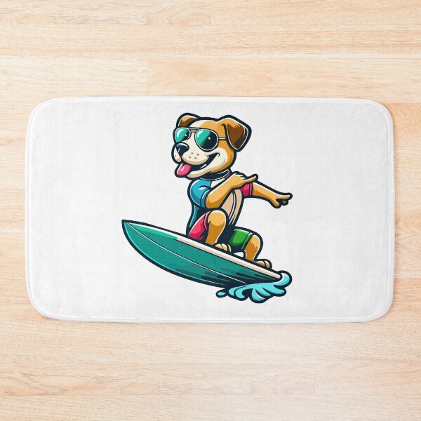Item preview, Surf's Up Cool Dog - Stylish Surfing Dog Illustration designed and sold by Akioos.