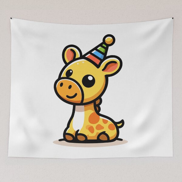 Item preview, Party Time Giraffe - Cute Celebratory Giraffe with Party Hat designed and sold by Akioos.
