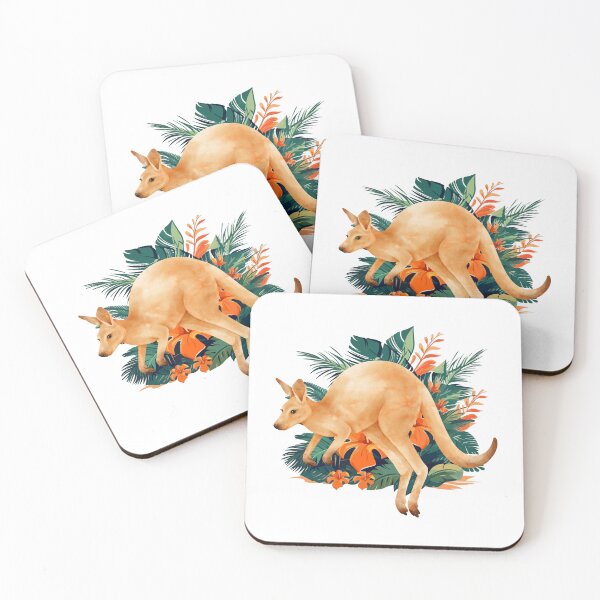 Item preview, kangaroo and tropical designed and sold by yuki-hana.