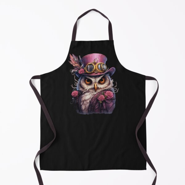Item preview, Steampunk Pink Owl - Owl with a Top Hat designed and sold by VicAndSteam.