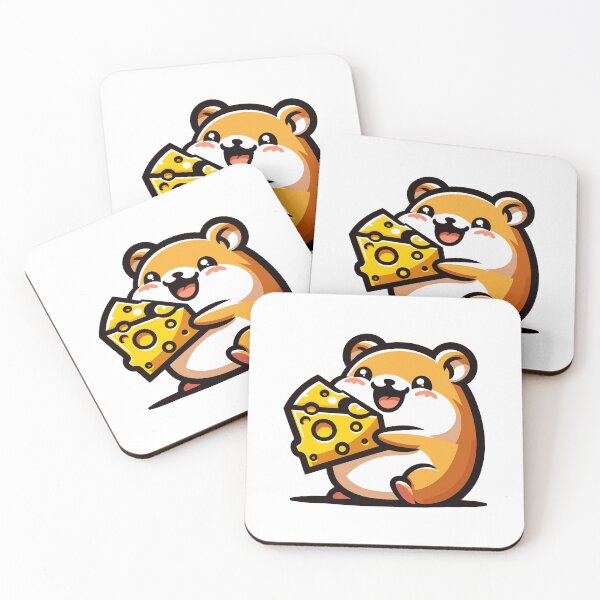 Item preview, Cheese Lover Hamster - Adorable Hamster Enjoying Cheese designed and sold by Akioos.
