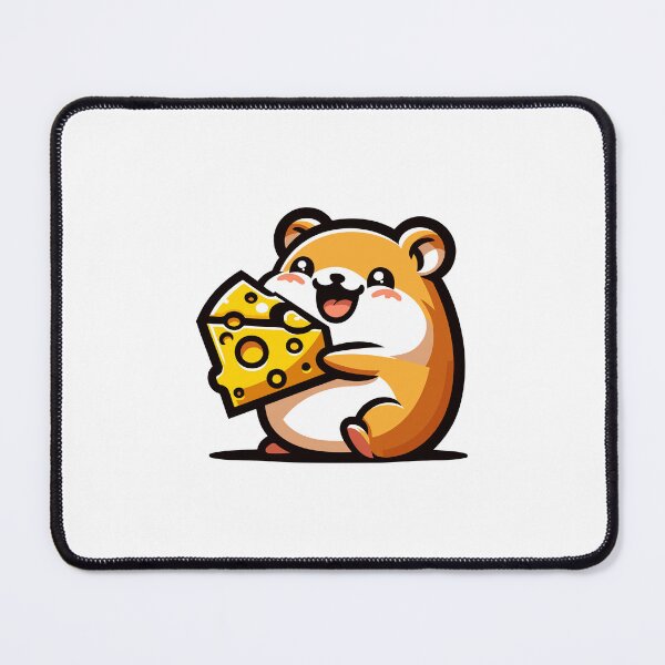 Item preview, Cheese Lover Hamster - Adorable Hamster Enjoying Cheese designed and sold by Akioos.