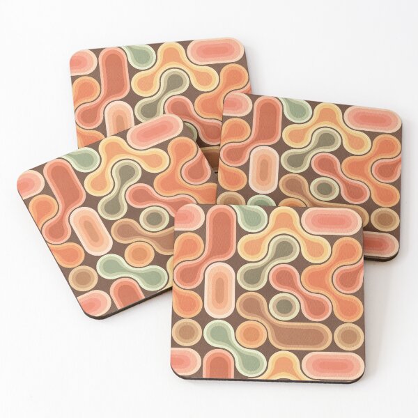 Item preview, Topographic Dot Design - Warm Brown Retro designed and sold by TigaTiga.