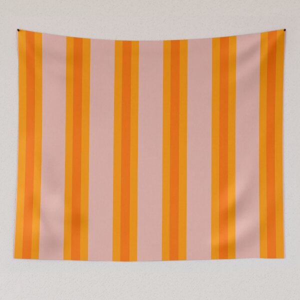 Item preview, Orange and pink vertical stripes designed and sold by Home Cyn Home.