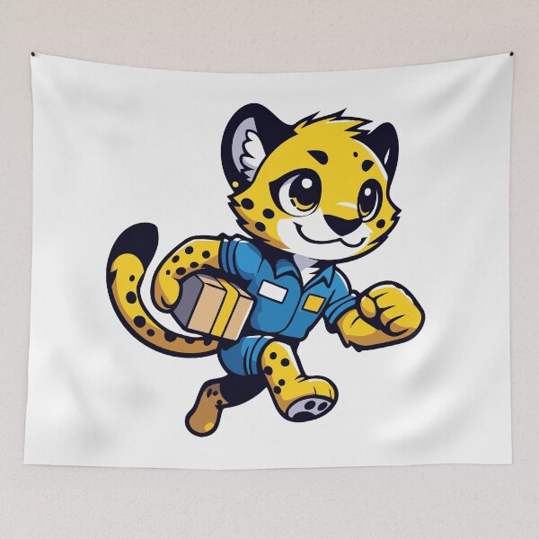 Item preview, Delivery Dash Cheetah - Fast Courier Cheetah Character designed and sold by Akioos.