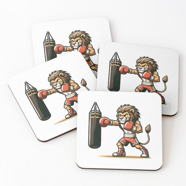 Item preview, King of the Ring Lion - Fierce Boxing Lion Illustration designed and sold by Akioos.