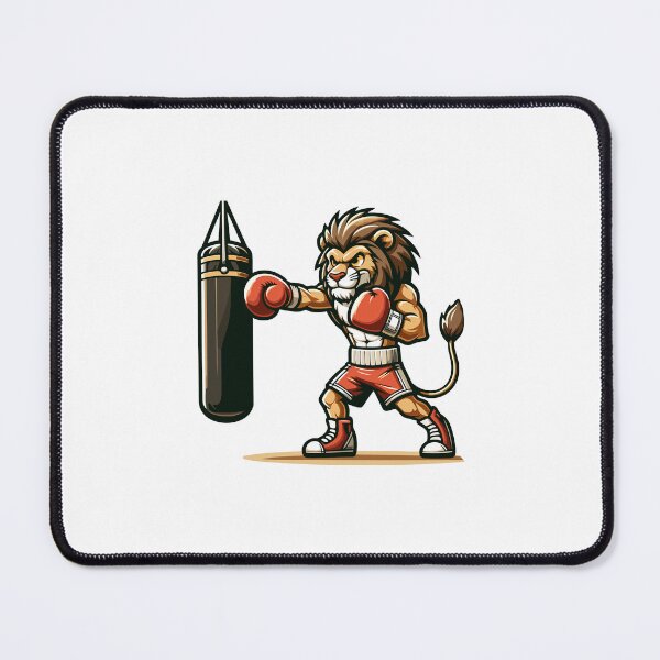 Item preview, King of the Ring Lion - Fierce Boxing Lion Illustration designed and sold by Akioos.