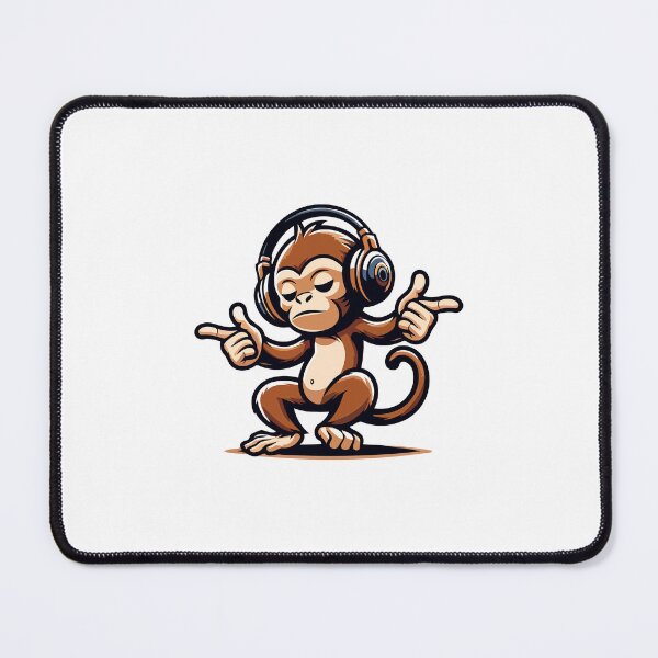 Item preview, Groove Master Monkey - Cool Dancing Monkey with Headphones designed and sold by Akioos.