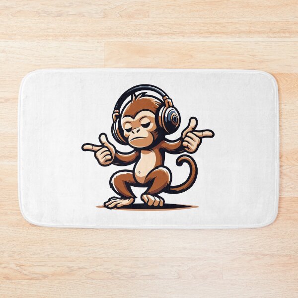 Item preview, Groove Master Monkey - Cool Dancing Monkey with Headphones designed and sold by Akioos.