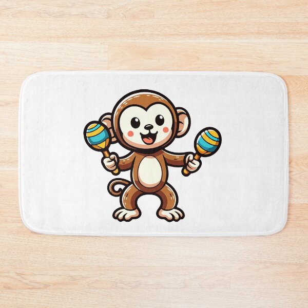 Item preview, Maraca Monkey Magic - Joyful Monkey Playing Maracas designed and sold by Akioos.