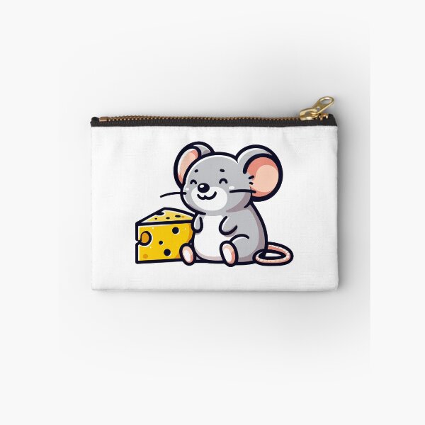 Item preview, Cheerful Cheese Lover Mouse - Adorable Mouse with Swiss Cheese designed and sold by Akioos.