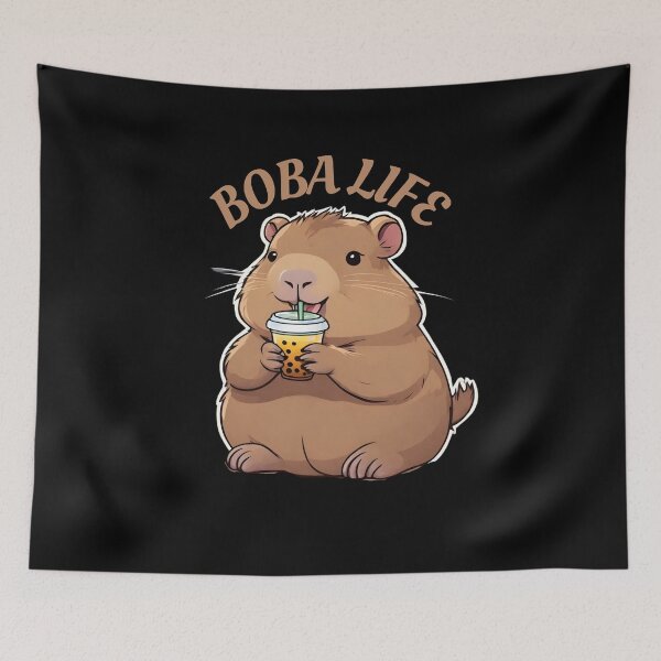 Item preview,  Cute Bubble Tea Lover capabara designed and sold by Artistusha.