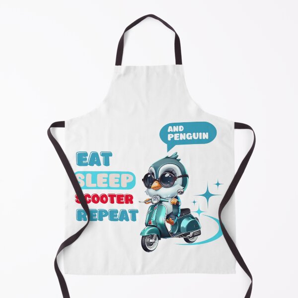Item preview, Eat Sleep Scooter Repeat Penquin Funny Animal designed and sold by khetchDesign.