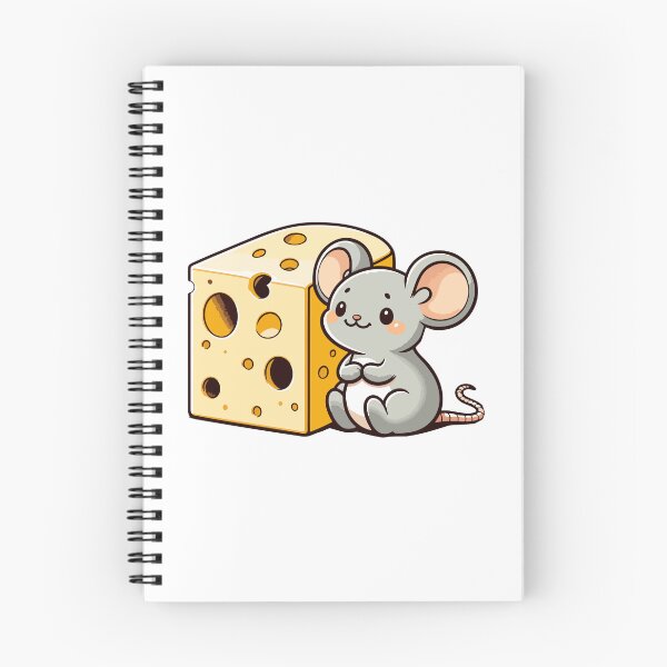 Item preview, Cute Mouse with Cheese - Adorable Rodent Enjoying Swiss Cheese designed and sold by Akioos.