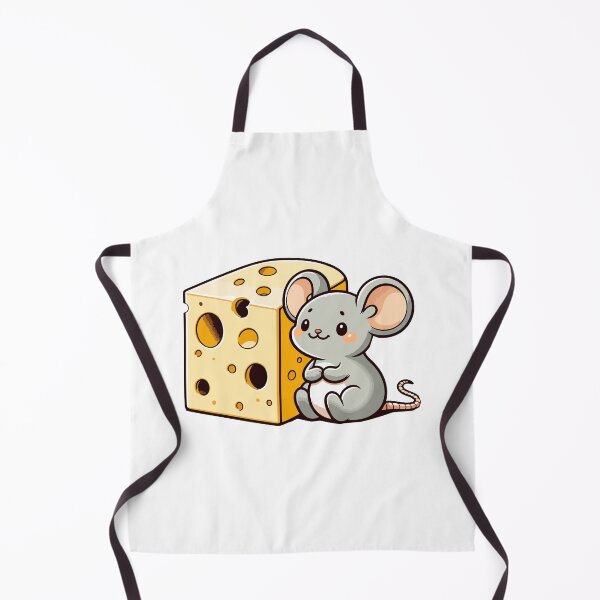 Item preview, Cute Mouse with Cheese - Adorable Rodent Enjoying Swiss Cheese designed and sold by Akioos.