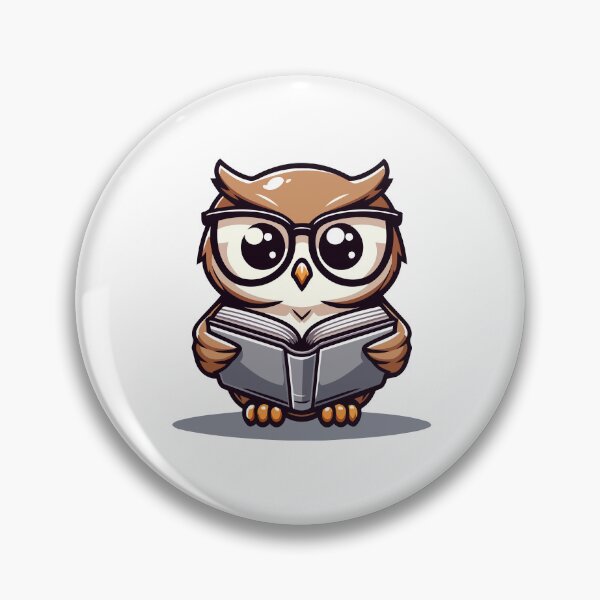 Item preview, Wise Reader Owl - Scholarly Owl with Glasses Reading a Book designed and sold by Akioos.
