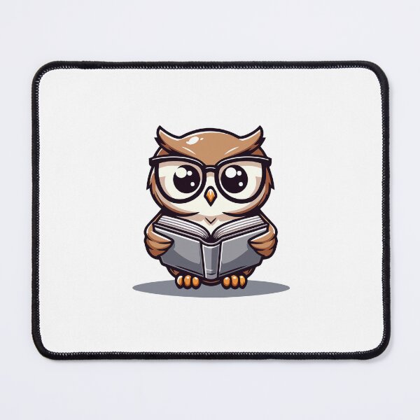 Item preview, Wise Reader Owl - Scholarly Owl with Glasses Reading a Book designed and sold by Akioos.