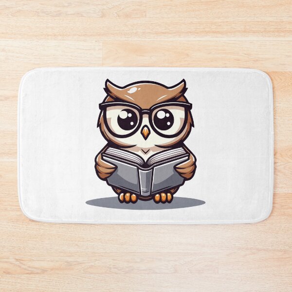 Item preview, Wise Reader Owl - Scholarly Owl with Glasses Reading a Book designed and sold by Akioos.