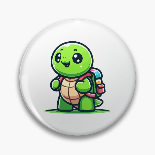 Item preview, Backpack Buddy Turtle - Cheerful Turtle Ready for Adventure designed and sold by Akioos.