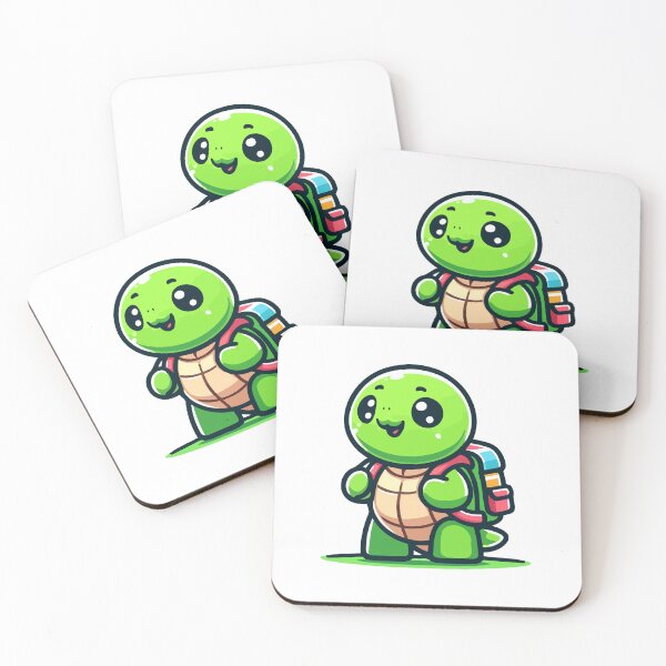 Item preview, Backpack Buddy Turtle - Cheerful Turtle Ready for Adventure designed and sold by Akioos.