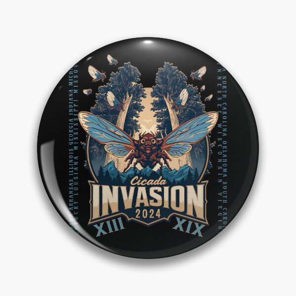 Item preview, VINTAGE RETRO CICADA 2024 2 BROOD XIII XIX designed and sold by justyna-s28.