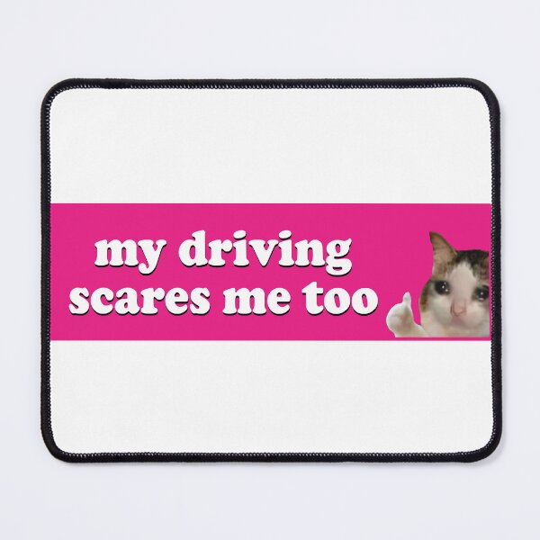 Item preview, My Driving Scares Me Too Cute Funny Bumper designed and sold by fanky-bumper.