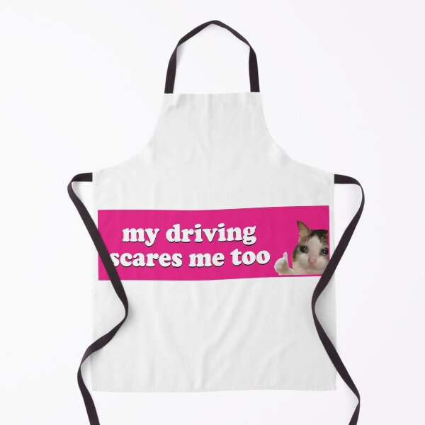 Item preview, My Driving Scares Me Too Cute Funny Bumper designed and sold by fanky-bumper.