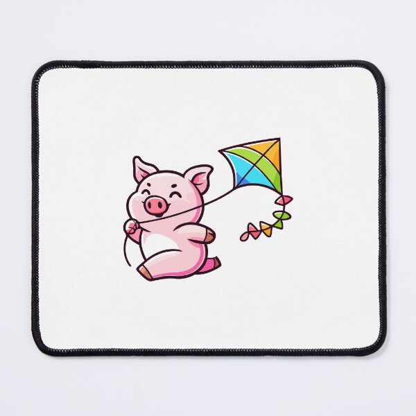 Item preview, Joyful Piglet's Kite Flight - Cute Pig Flying a Kite designed and sold by Akioos.