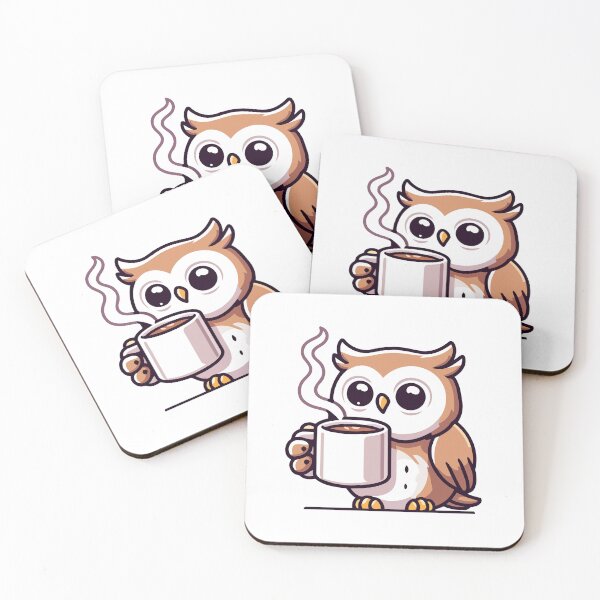 Item preview, Cozy Coffee Owl - Cute Owl Enjoying a Warm Mug designed and sold by Akioos.