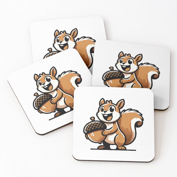 Item preview, Playful Nut Gatherer - Cheerful Squirrel with Acorn designed and sold by Akioos.