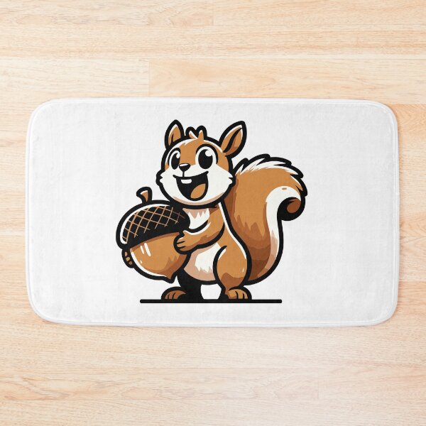 Item preview, Playful Nut Gatherer - Cheerful Squirrel with Acorn designed and sold by Akioos.