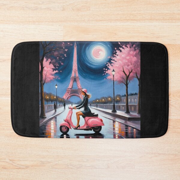 Item preview, Paris girl on pink scooter designed and sold by JackFreestone.