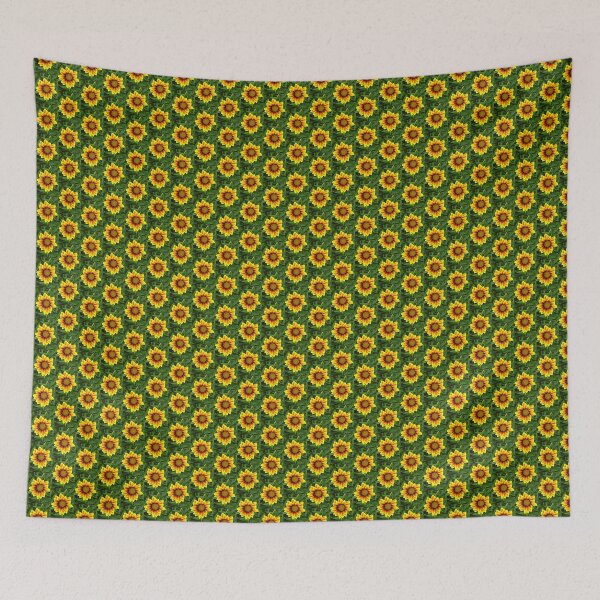Item preview, Fiery and Fresh Gazania in Vibrant Yellow, Red, and Black with Green Leaves designed and sold by JoyousArt4u.