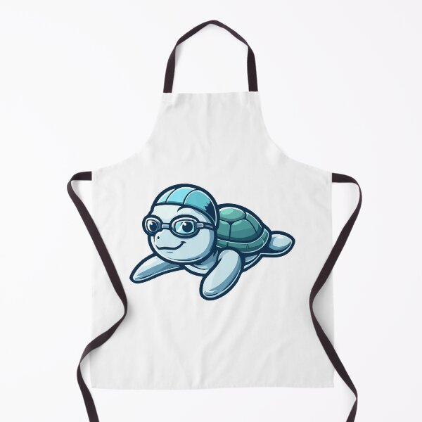 Item preview, Swimming Scholar Turtle - Smart Turtle with Goggles Illustration designed and sold by Akioos.