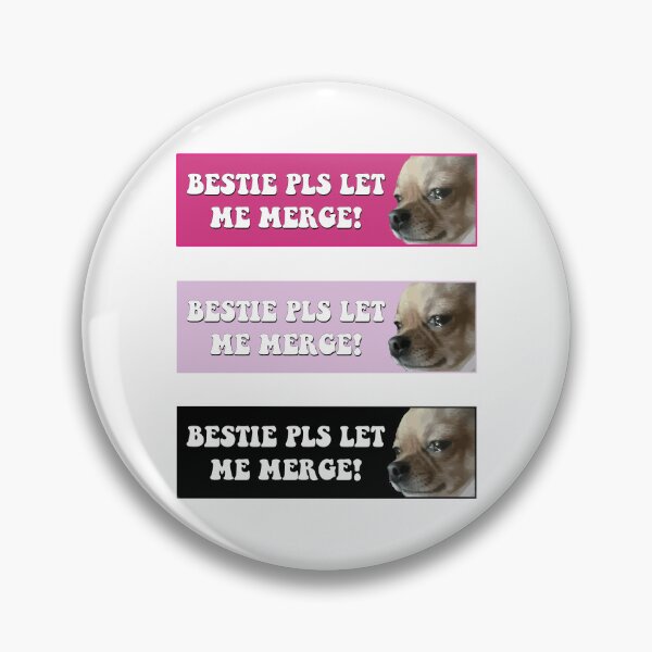 Item preview, Bestie Pls Let me Merge! Purple & Pink & black Funny Car Bumper designed and sold by fanky-bumper.