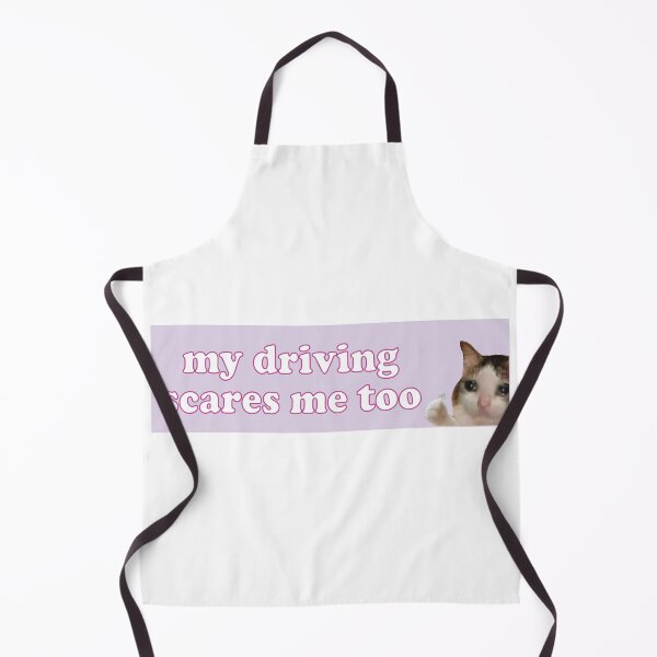 Item preview, My Driving Scares Me Too sad cat bumper designed and sold by fanky-bumper.
