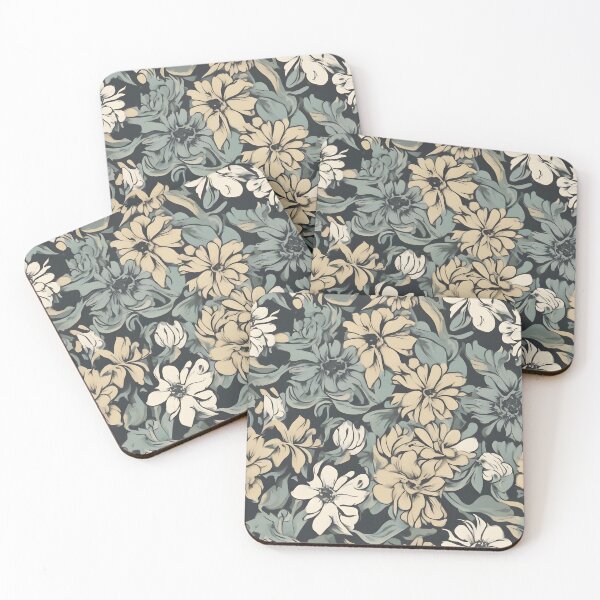 Item preview, Grey And Beige Flowers Art designed and sold by KajalGulgulia.