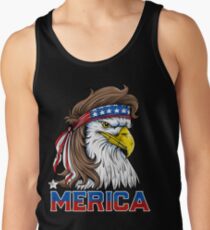 Eagle Mullet T Shirt 4th of July American Flag Merica USA Tank Top