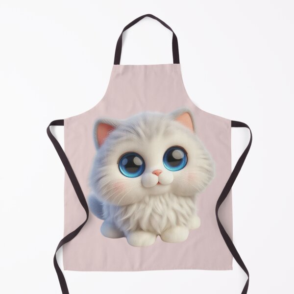 Item preview, Cute Fluffy White Kitten with Big Blue Eyes designed and sold by JulieSouster.