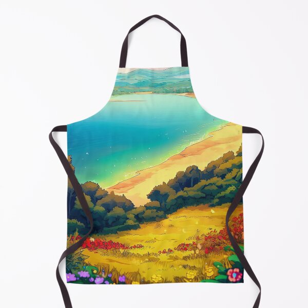 Item preview, Serene Summer Day - Warm Bay and Flowering Meadow Art Print designed and sold by lloreleya.