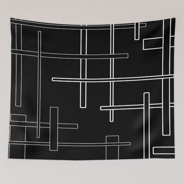 Item preview, Abstract geometric pattern - black and white. designed and sold by K.S ART.