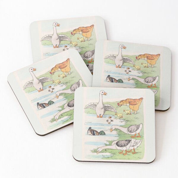 Item preview, Geese, ducks, and chickens illustration designed and sold by Lacasadellora.