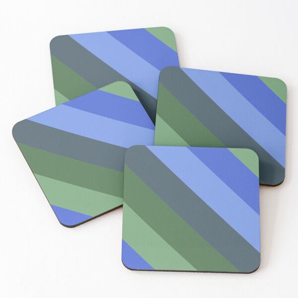 Item preview, Downside - Angled Color Lines Abstract Art Print designed and sold by Justin Pierce.