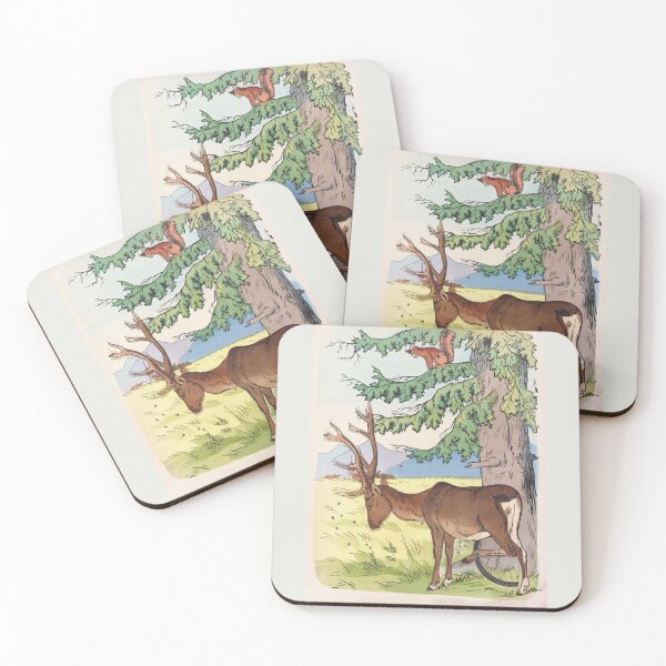Item preview, The deer and the squirrel  illustration designed and sold by Lacasadellora.
